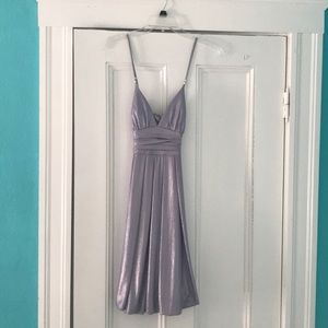 Shimmery purple short formal dress